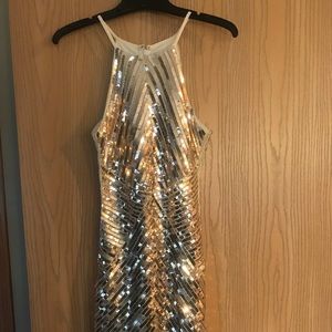 Gold homecoming dress